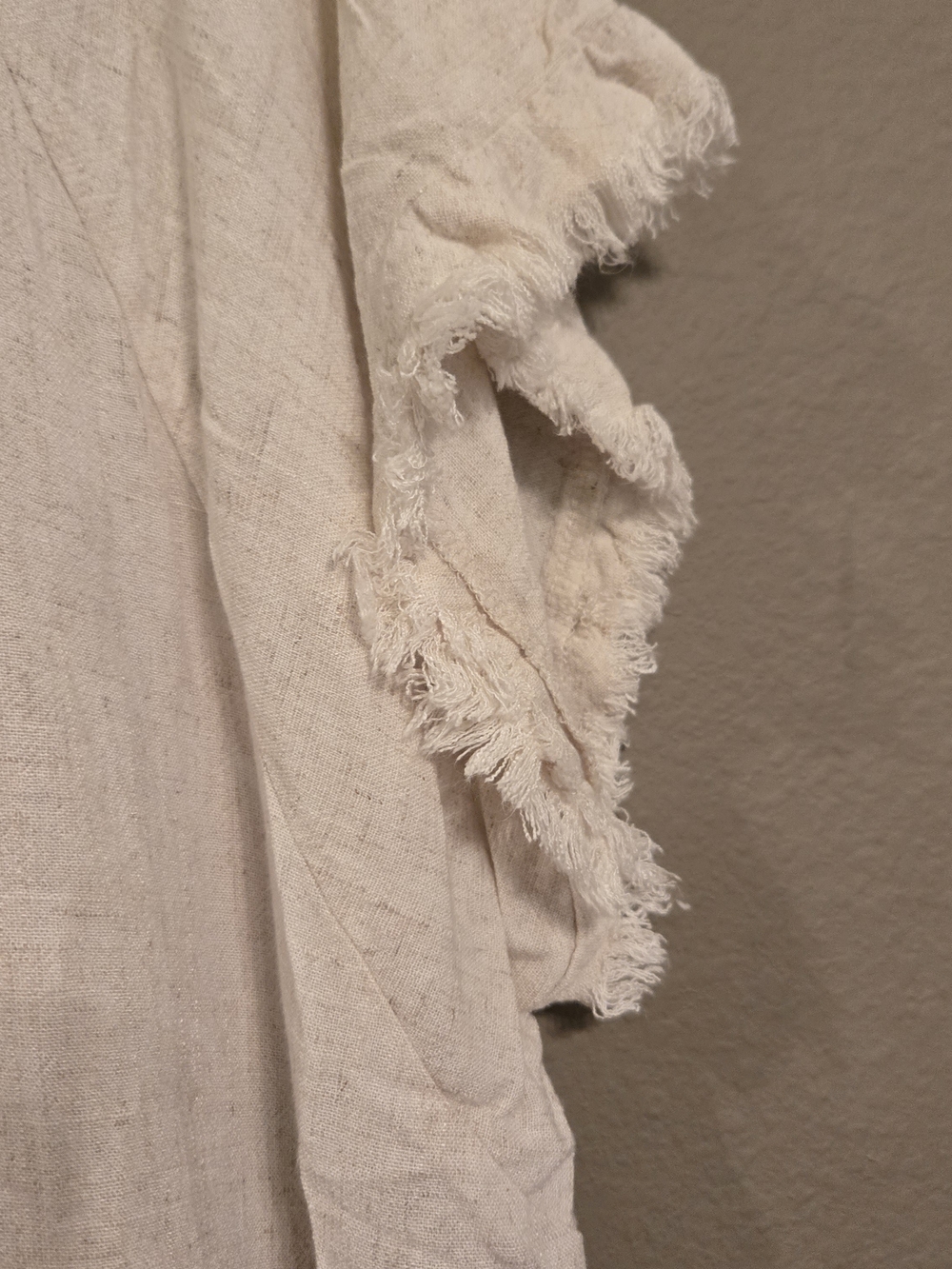 Umgee Cream Fringe Short Sleeve Tunic - Picture 5 of 6